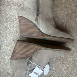 Lucky Brand Taupe Wedge Boots